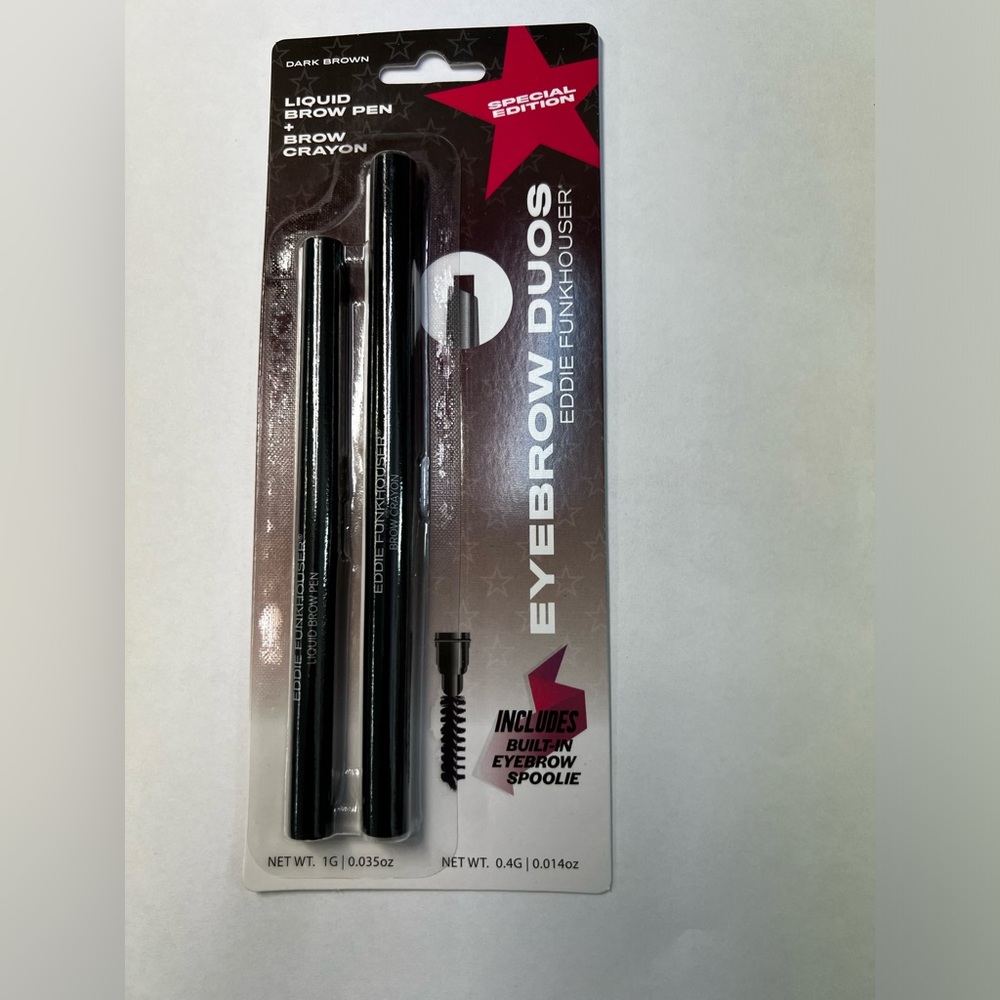 New Eddie Funkhouser Eyebrow Duos Dark Brown
